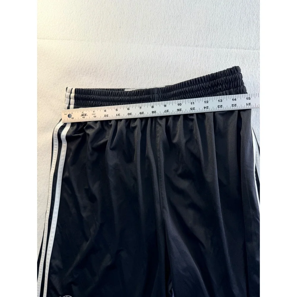 Adidas Brooklyn Nets Basketball Shorts Black White Striped Mens Large Climalite